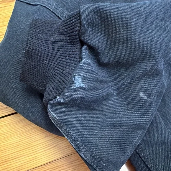 Carhartt Duck Canvas Jacket Mens 4XL Tall J140 Black Hooded Full Zip Made in USA - Picture 11 of 16